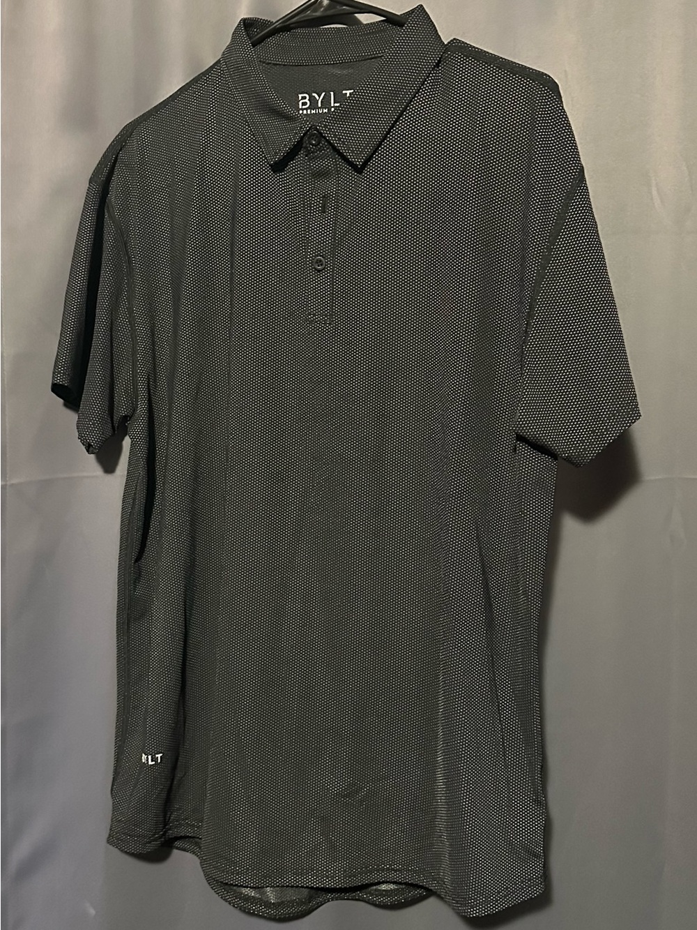 BYLT Vented Men's Polo Shirt, Black, Large